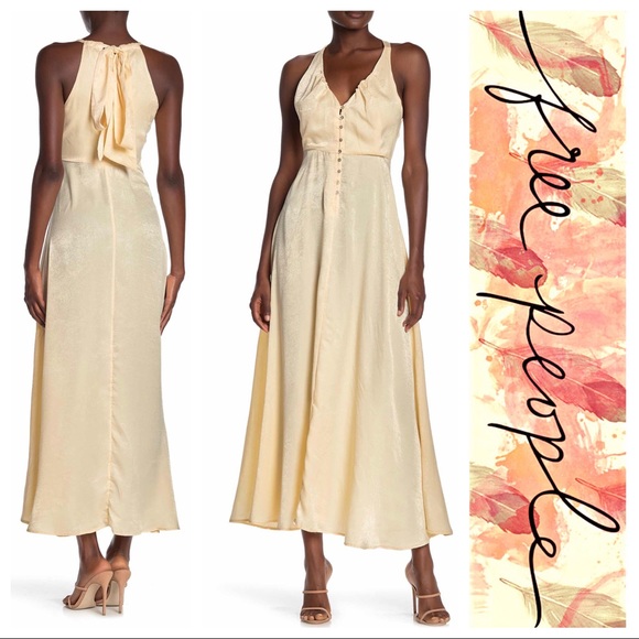 FREE PEOPLE BOHO FLOWY MAXI MIDI TANK DRESS A2C - Picture 6 of 14